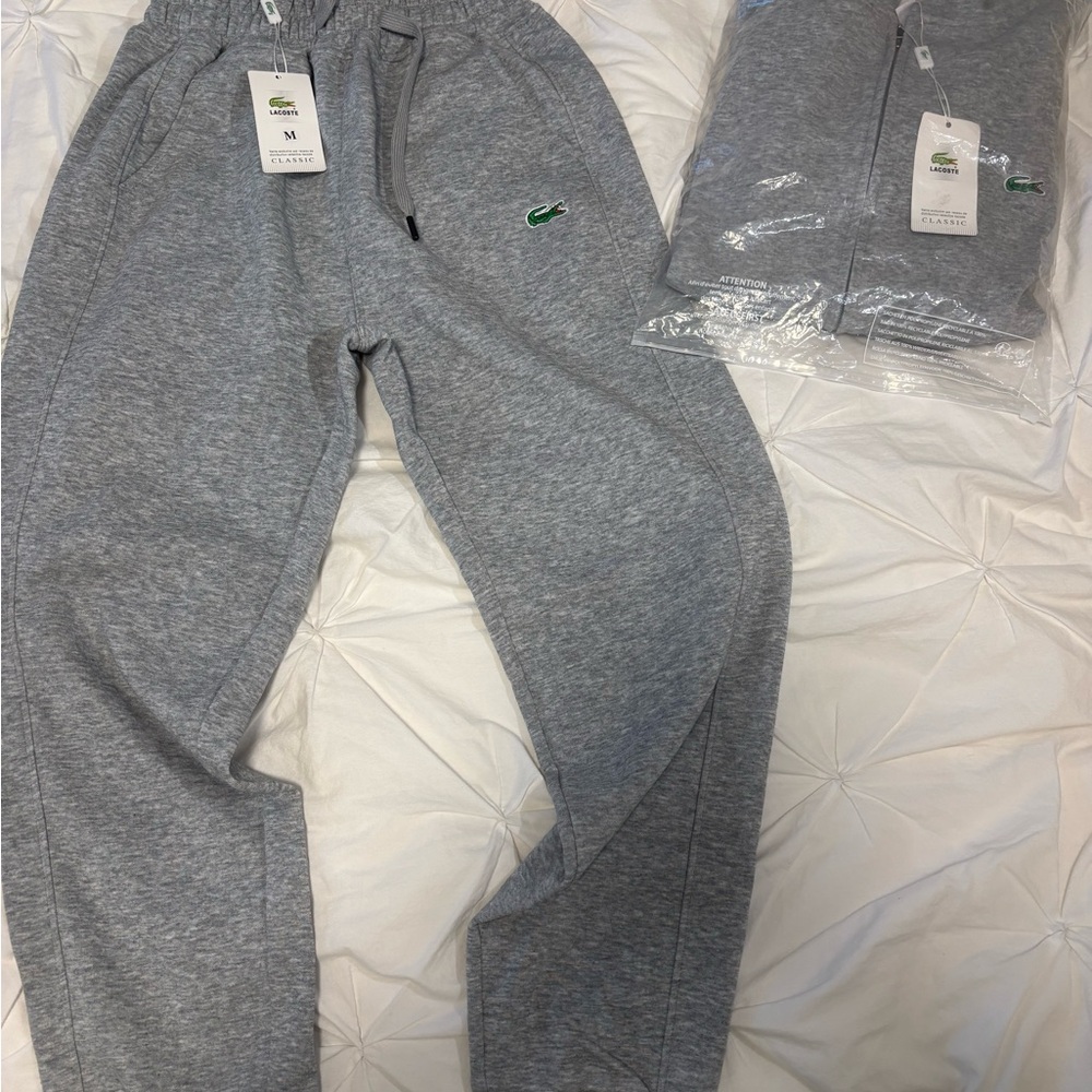Lacoste Kids Heather Gray Joggers